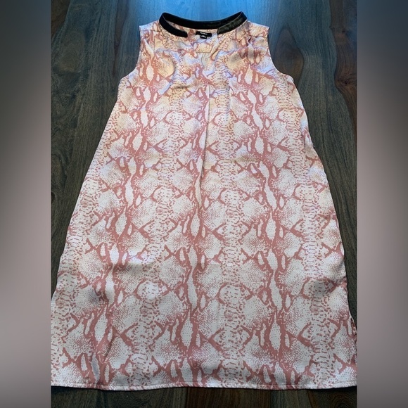 Rudsak Snake Print Dress Sleeveless Size Small Faux Leather Collar Belt Missing. - Picture 5 of 16